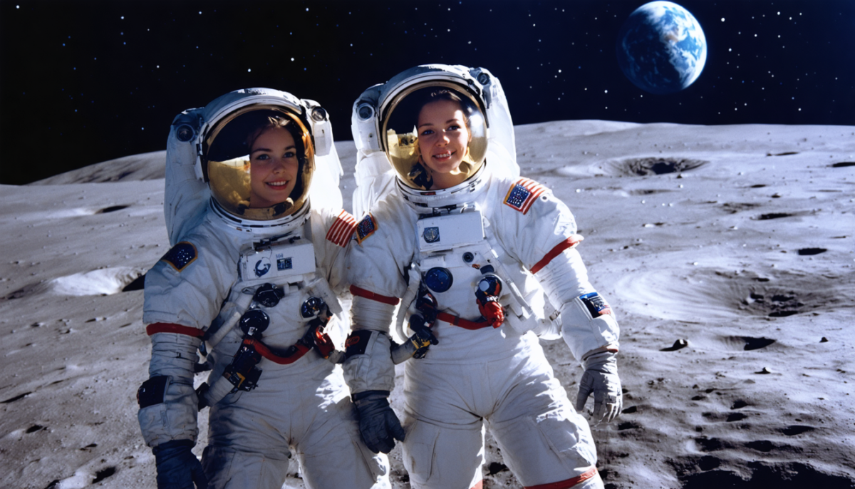 découvrez l'histoire méconnue de ces deux jeunes héroïnes pionnières ayant tourné autour de la lune avant tout le monde, mais restées dans l'ombre de la mémoire collective.