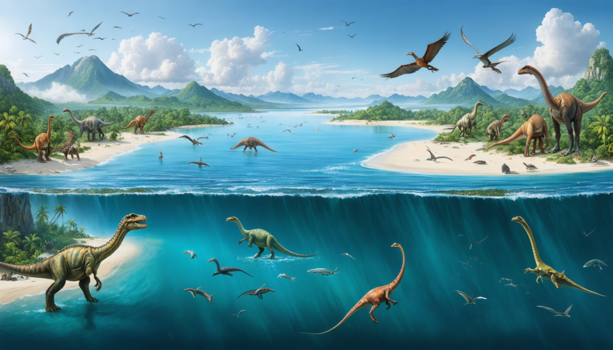 découvrez l'époque fascinante où les dinosaures dominaient la terre, durant une période où le niveau de la mer atteignait des sommets historiques.