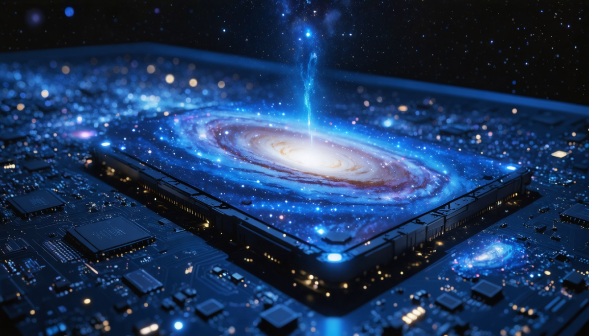 découvrez comment une intelligence artificielle révolutionnaire modélise notre galaxie avec 100 milliards d'étoiles sur 10 000 ans, réalisant une prouesse scientifique inédite en simulation spatiale.