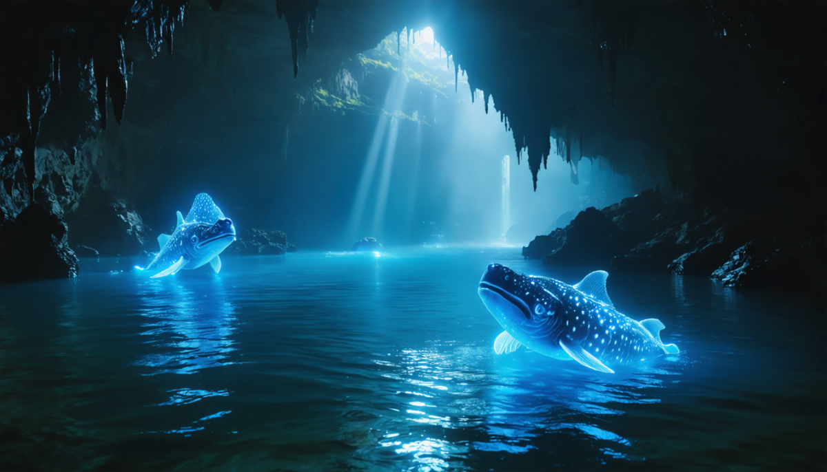 découvrez les mystères de la plus vaste grotte mondiale où deux créatures marines inconnues réapparaissent, révélant un écosystème sous-marin fascinant et inédit.