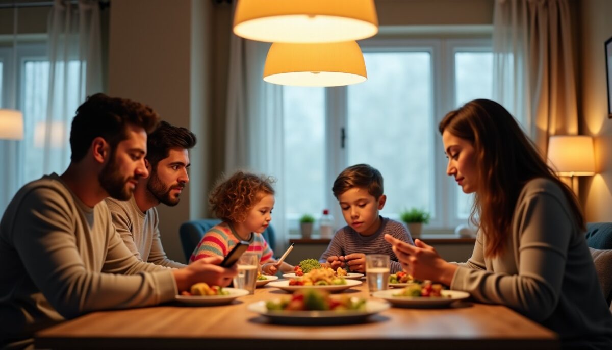 % des parents consultent un écran pendant les repas en famille, révèle une étude publiée dans JAMA Pediatrics